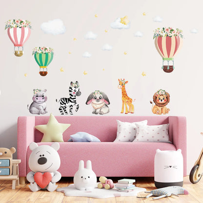 Cartoon Planet Rocket Height Measurement Wall Stickers for Kids Room Baby Boy Room Height Roller Grow Up Chart Wall Decals Mural-HomeDecorDecals_com