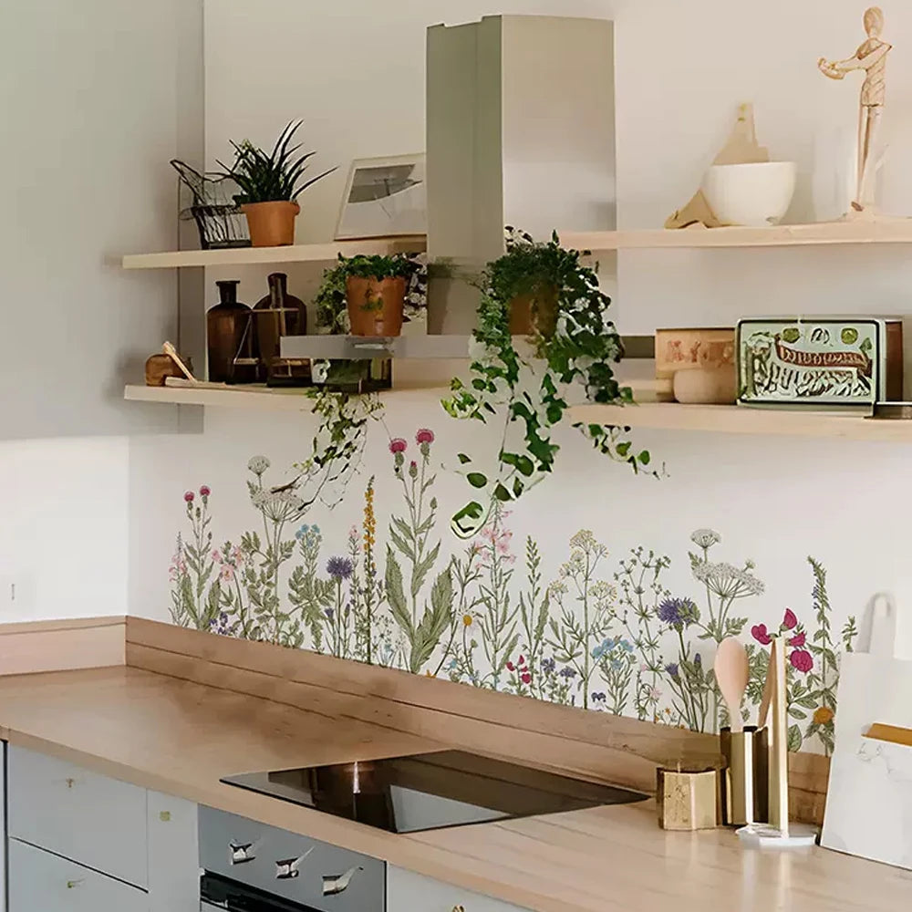 Wild Flowers Peel and Stick Wall Decal | Home Decor design details by HomeDecorDecals.