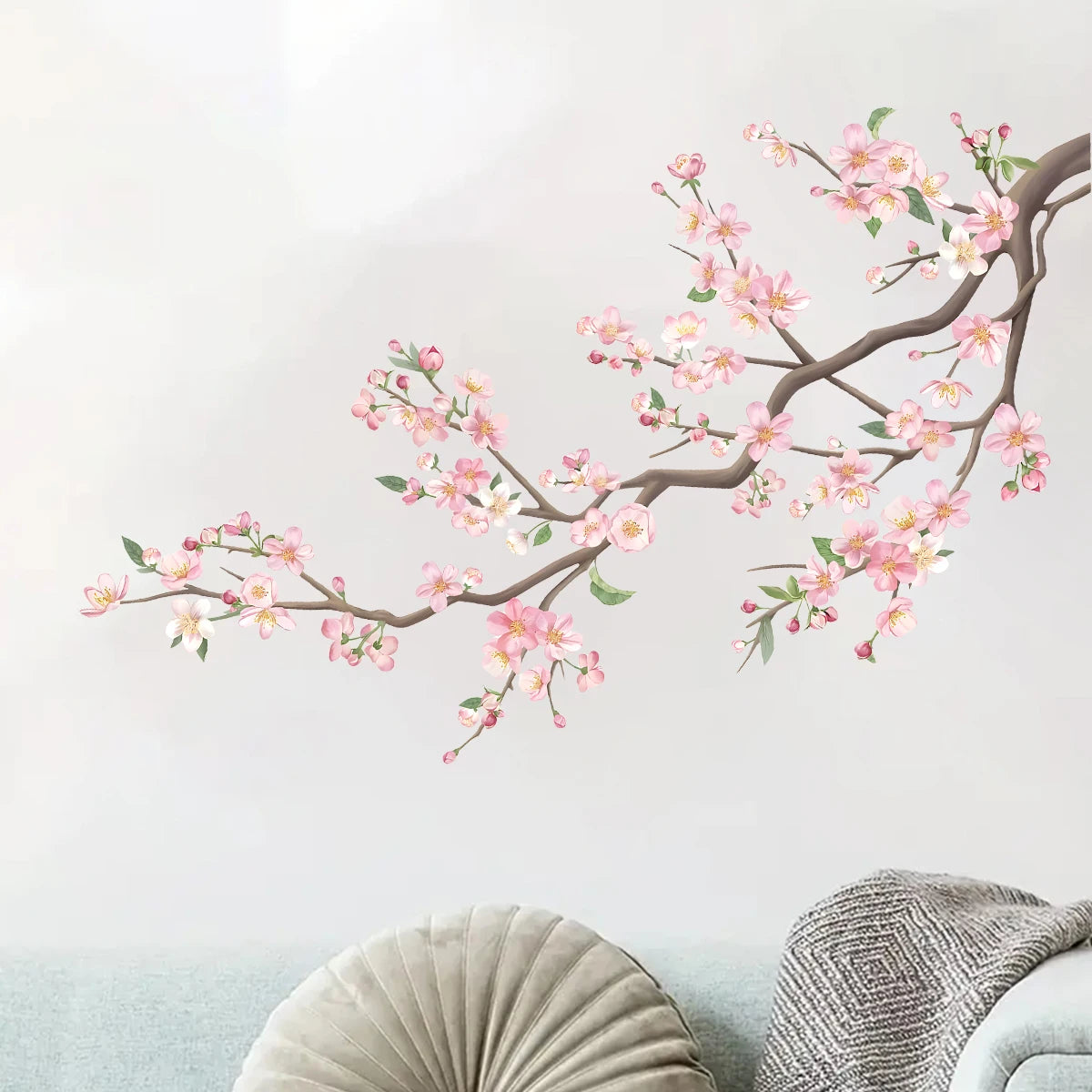 Watercolour Bird and Flower Wall Stickers (2-Pack)-HomeDecorDecals_com