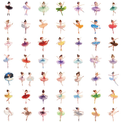 Additional view of Ballet Harajuku Waterproof Aesthetic Decal | Home Decor by HomeDecorDecals.