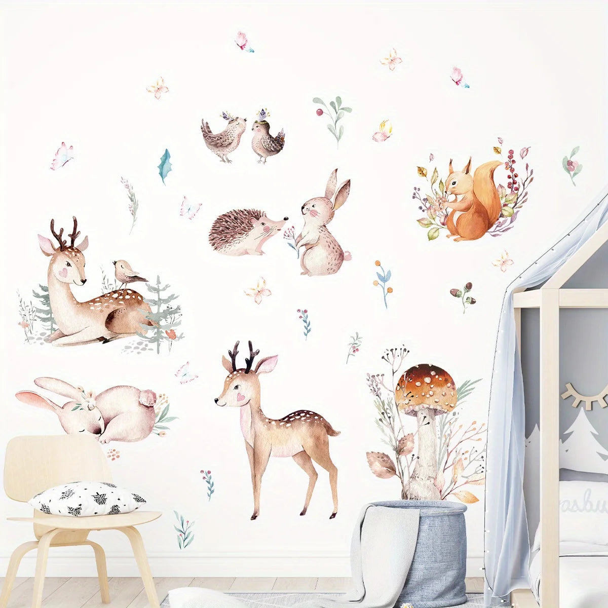 Colourful Cartoon Bunny Wall Sticker-HomeDecorDecals_com