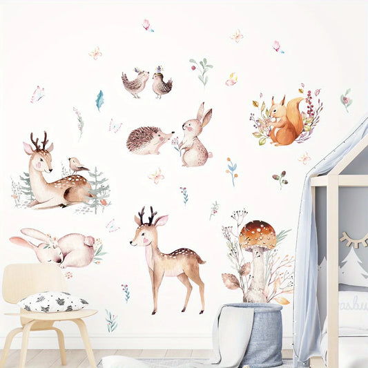 Colourful Cartoon Bunny Wall Decal | Kids Room Decor removable peel and stick wall decal by HomeDecorDecals.