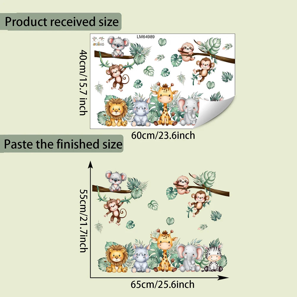 Small Animal Wall Stickers In The Forest Are Suitable For Home Decoration In Children's Rooms And Kindergartens-HomeDecorDecals_com