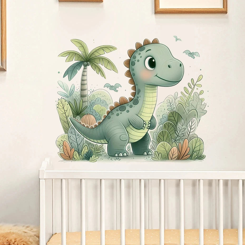 Cartoon Cute Dinosaur Wall Stickers for Children Room Boy Kids Room Living Room Nursery Background Decoration Wall Decals-HomeDecorDecals_com