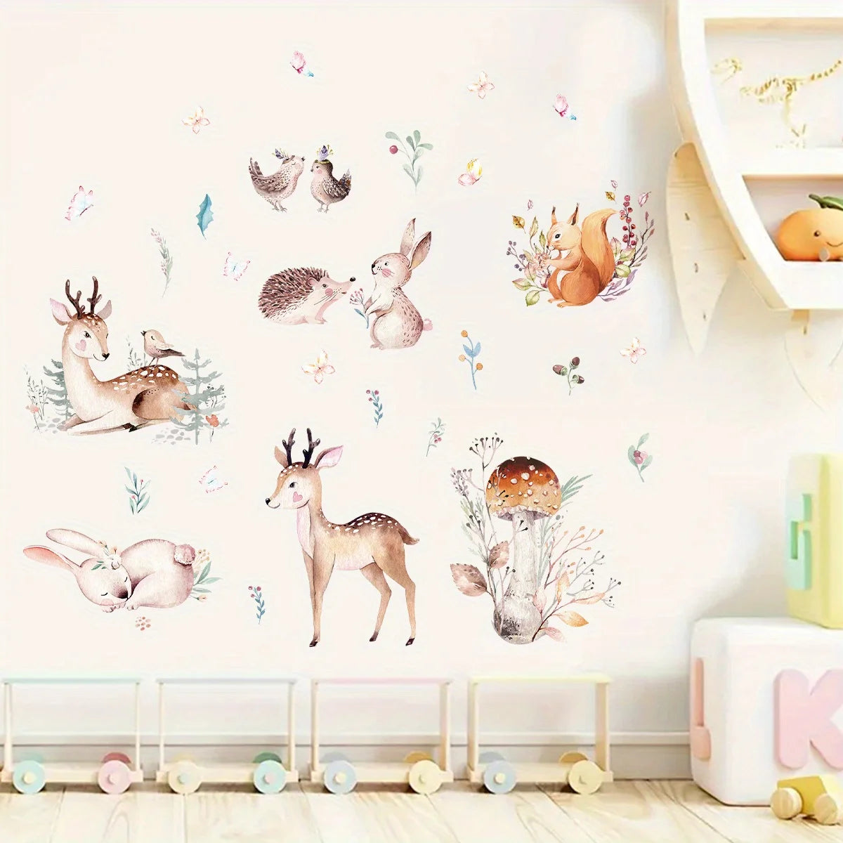 Colourful Cartoon Bunny Wall Sticker-HomeDecorDecals_com