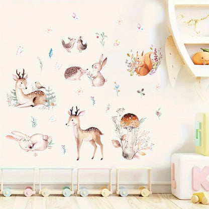 Colourful Cartoon Bunny Wall Sticker-HomeDecorDecals_com