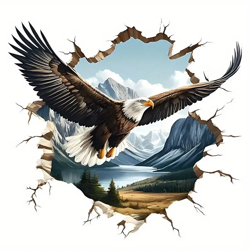 Eagle Soaring in the Sky 3D Wall Sticker | Home Decor by HomeDecorDecals.
