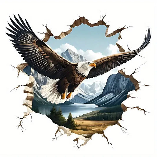 Eagle Soaring in the Sky 3D Wall Sticker | Home Decor by HomeDecorDecals.