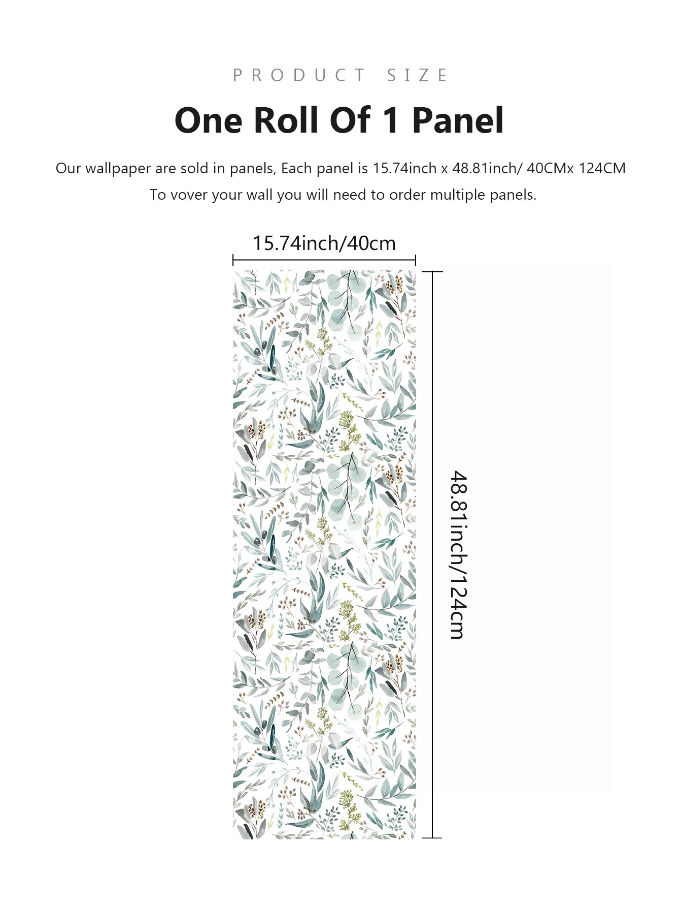Additional view of Curly Leaf Branch Pattern Wall Decal | Home Decor by HomeDecorDecals.