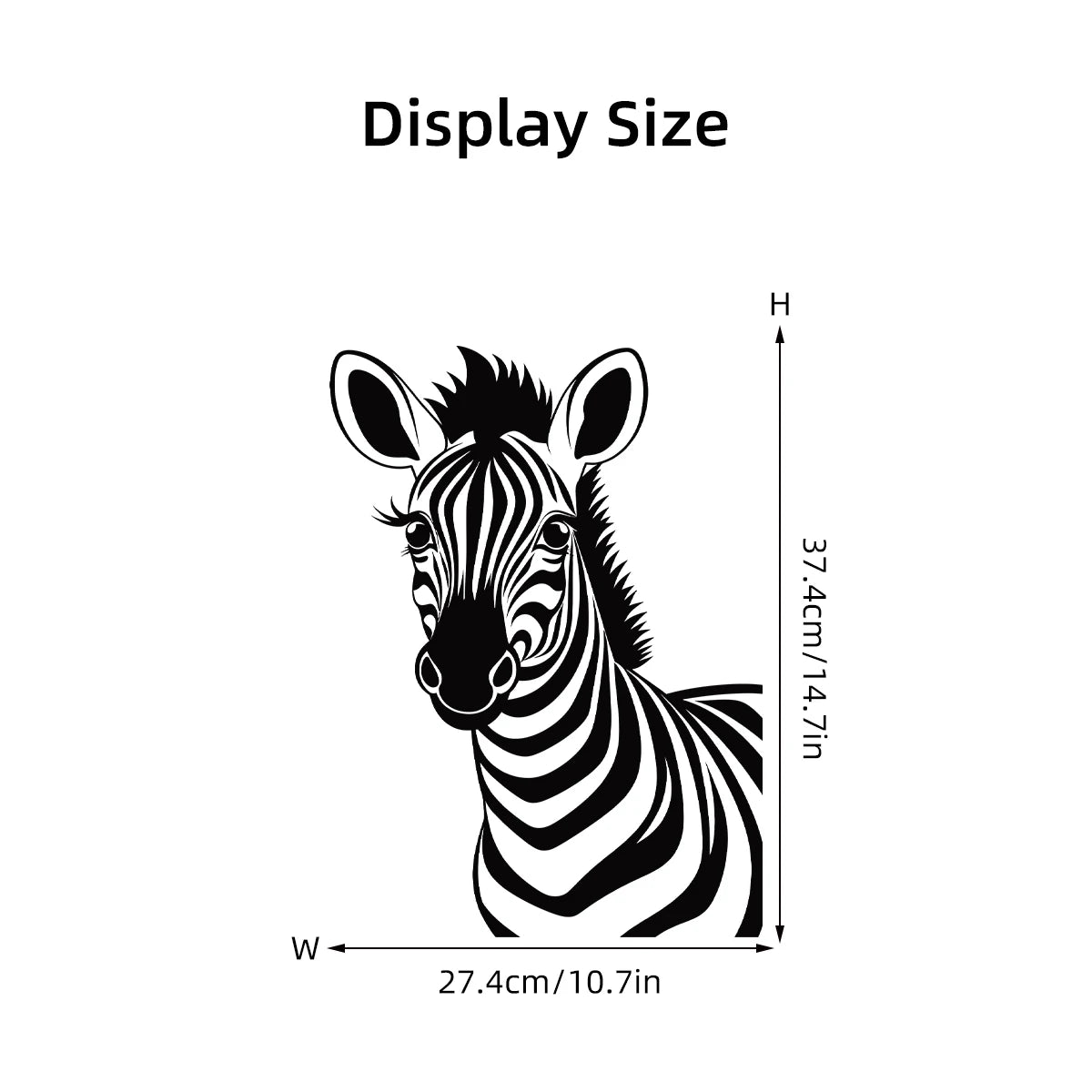 Zebra Silhouette Window Decal | Room Decor displayed in room decor by HomeDecorDecals.
