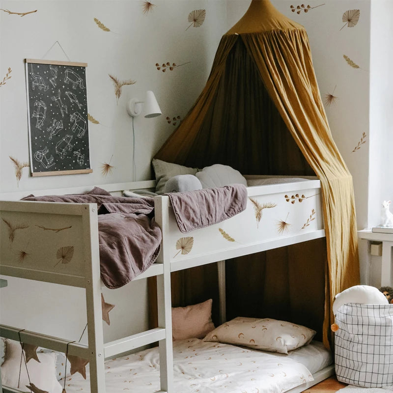 Polka Leaves Wall Decal | Room Decor design details by HomeDecorDecals.