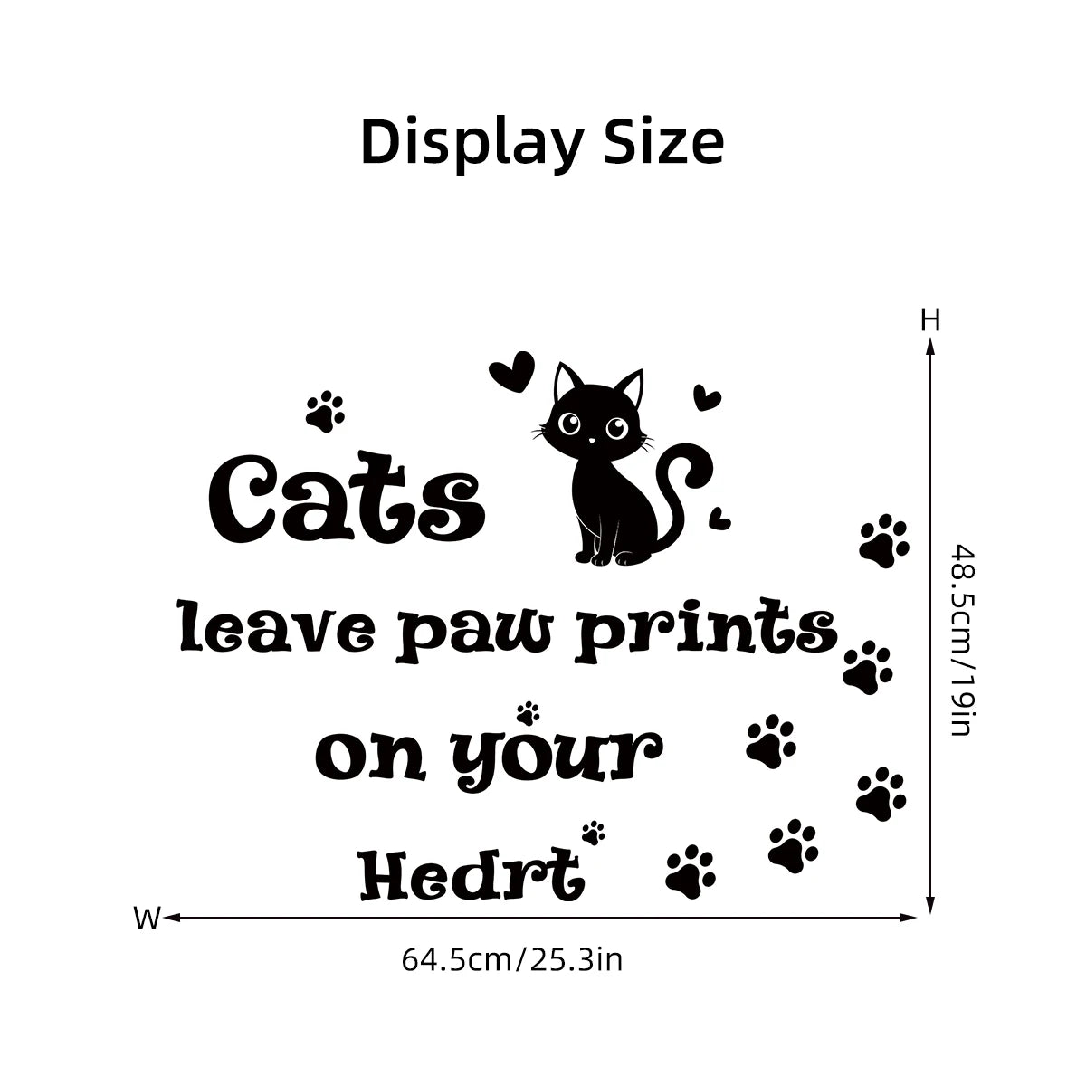 Cartoon Black Cat Wall Decal | Room Decor displayed in room decor by HomeDecorDecals.