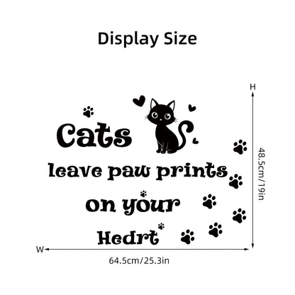 Cartoon Black Cat Wall Decal | Room Decor displayed in room decor by HomeDecorDecals.