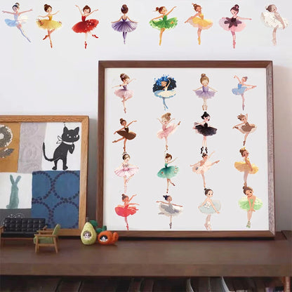 Close-up view of Ballet Harajuku Waterproof Aesthetic Decal | Home Decor by HomeDecorDecals.
