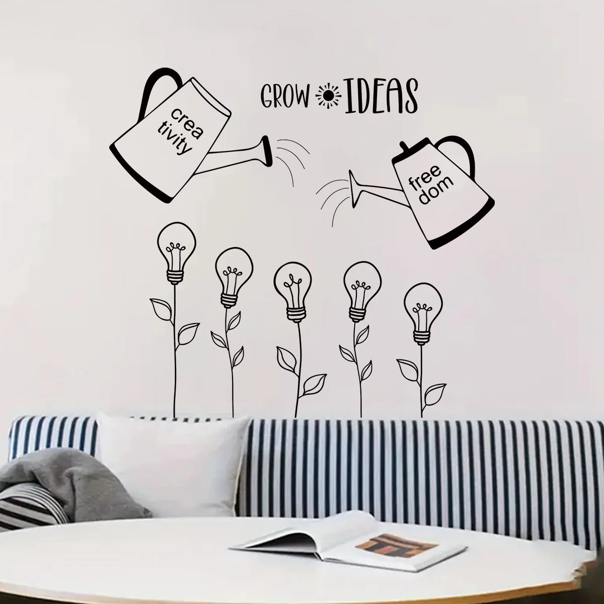 1pcs Watering Light Flower Pattern Wall Stickers for Kids Room Decoration Nursery Children Home Decor Bedroom Wall Decals-HomeDecorDecals_com