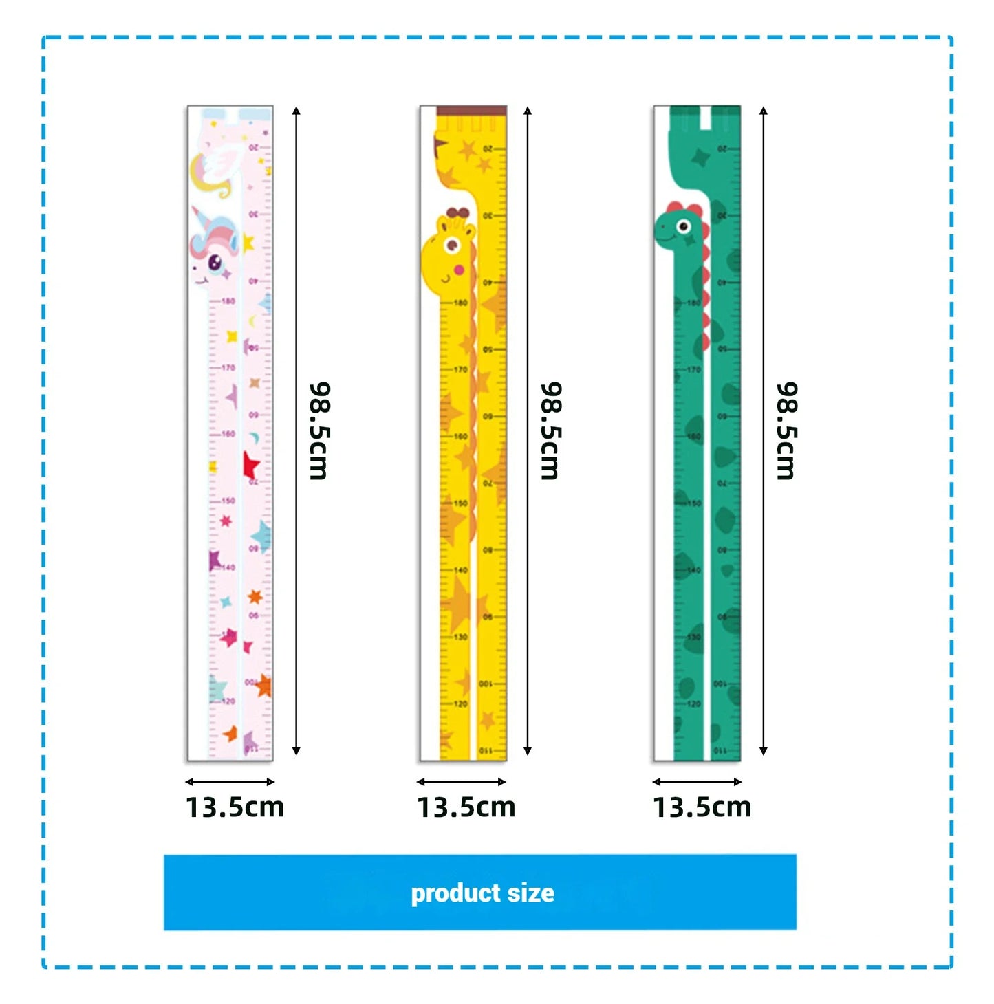 Whimsical Animal Growth Chart Wall Decals for Kids-HomeDecorDecals_com