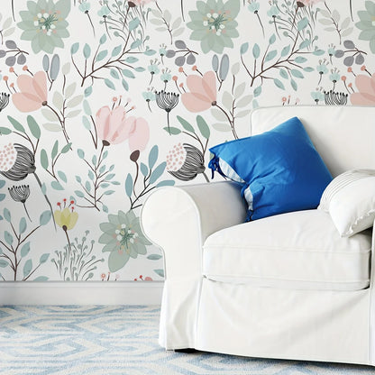 Flowers Moisture-Proof Pattern Wall Decal | Home Decor design details by HomeDecorDecals.