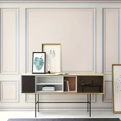 1 Roll of Elegant Self-Adhesive PVC Decorative Strips - Flexible and Bendable for Walls, Floors and Cabinets, 3.3 Foot Long, Eur-HomeDecorDecals_com