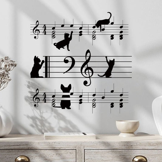 Pentagram Cat Silhouette Wall Decal | Home Decor by HomeDecorDecals.