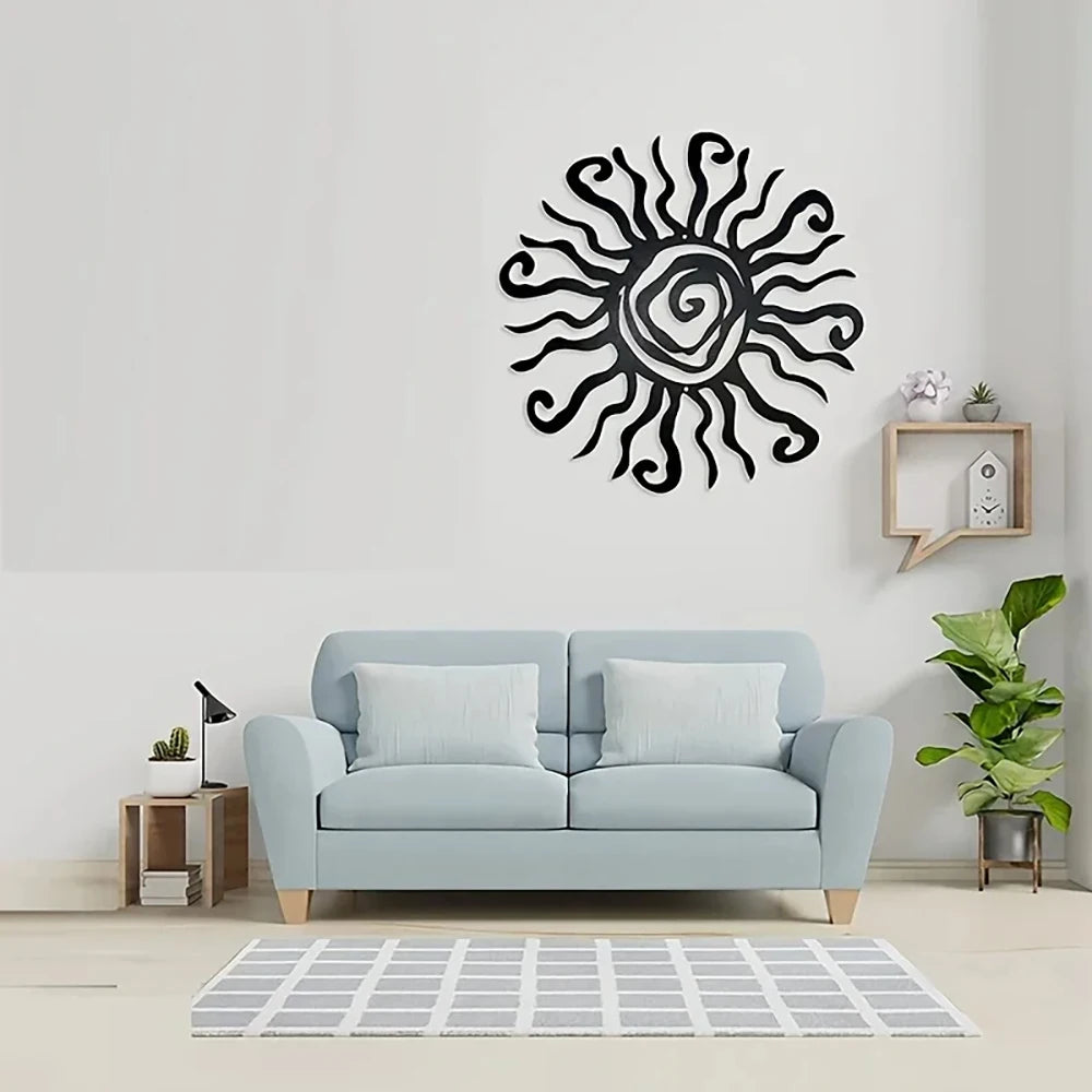 Wacky Sun Metal Wall Decal | Home Decor design details by HomeDecorDecals.