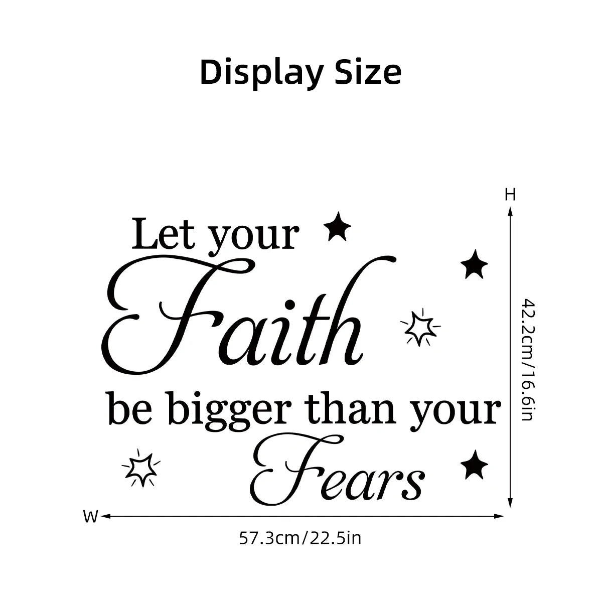 Inspirational Quotes Star Wall Decal | Home Decor displayed in room decor by HomeDecorDecals.