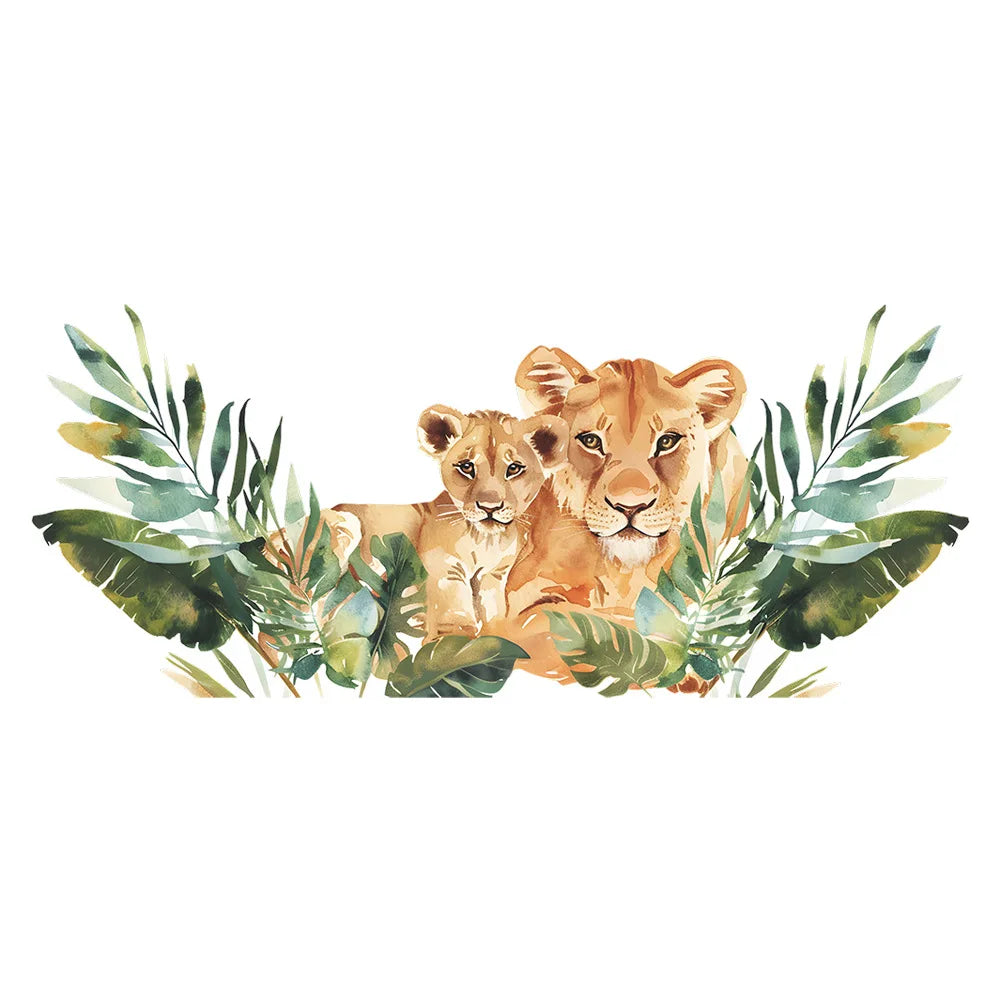 Forest King Tiger Wall Sticker for Kids Room-HomeDecorDecals_com