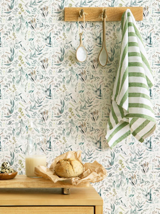 Curly Leaf Branch Pattern Wall Decal | Home Decor by HomeDecorDecals.