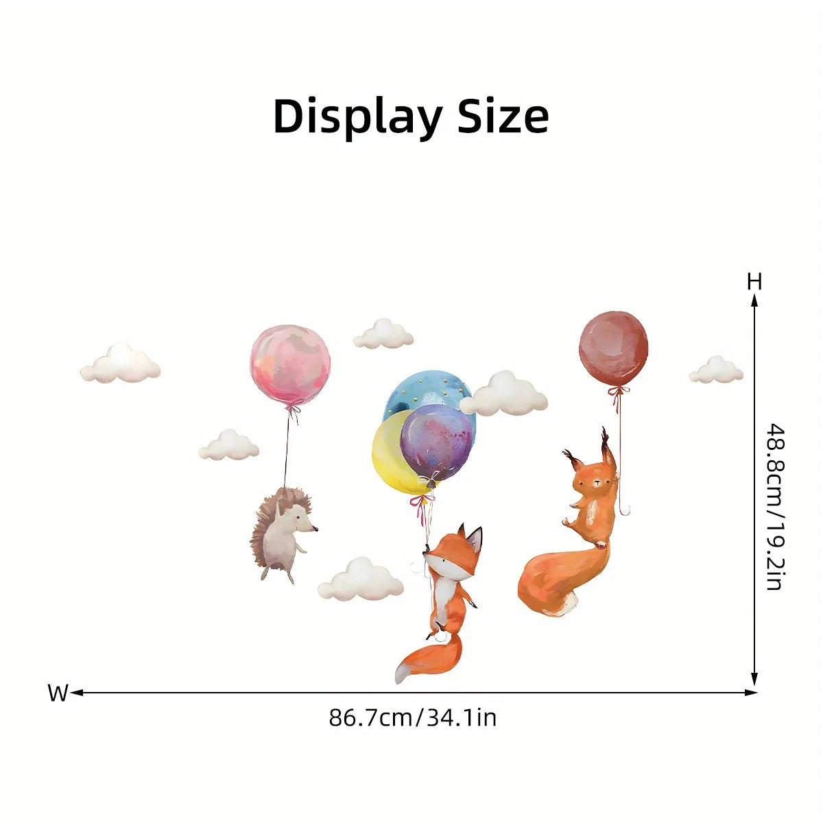 Cartoon Fox And Forest Animals Wall Sticker for Kids Room-HomeDecorDecals_com