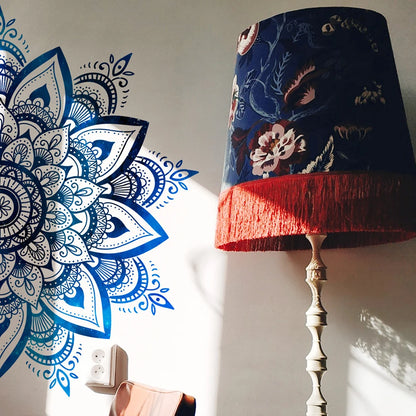 Close-up view of Mandala Lotus Flower Datura Zen Wall Decal | Home Decor by HomeDecorDecals.