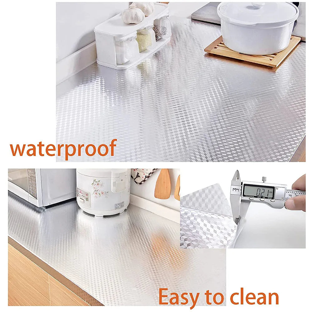 5/2/1M Modern Kitchen Oil-proof Self Adhesives Stickers High-temperature Aluminum Foil Gas Stove Cabinet Contact Sticke-HomeDecorDecals_com