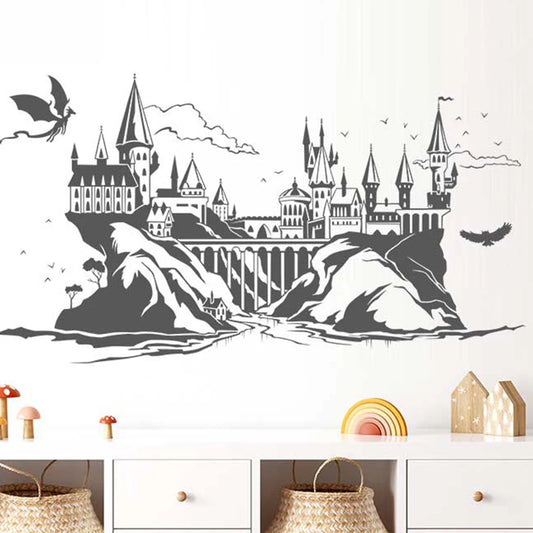 Enchanted Castle Landscape Wall Decal | Home Decor by HomeDecorDecals.
