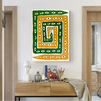 Ancient Egypt Abstract Anime Poster No Framed Kraft Club Bar Paper Vintage Poster Wall Art Painting Bedroom Study Stickers-HomeDecorDecals_com