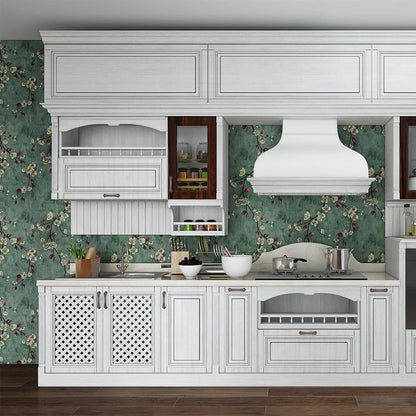 Alternative angle of Green Leaf Peel and Stick Wall Decal | Home Decor by HomeDecorDecals.