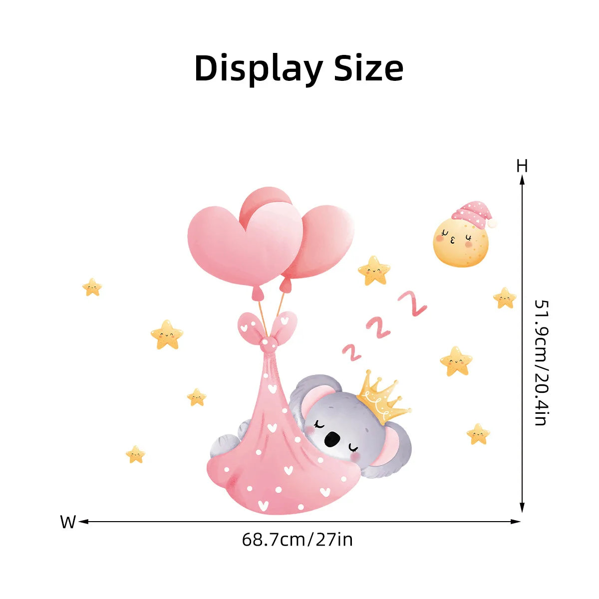Cartoon Planet Rocket Height Measurement Wall Stickers for Kids Room Baby Boy Room Height Roller Grow Up Chart Wall Decals Mural-HomeDecorDecals_com