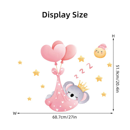Cartoon Planet Rocket Height Measurement Wall Stickers for Kids Room Baby Boy Room Height Roller Grow Up Chart Wall Decals Mural-HomeDecorDecals_com
