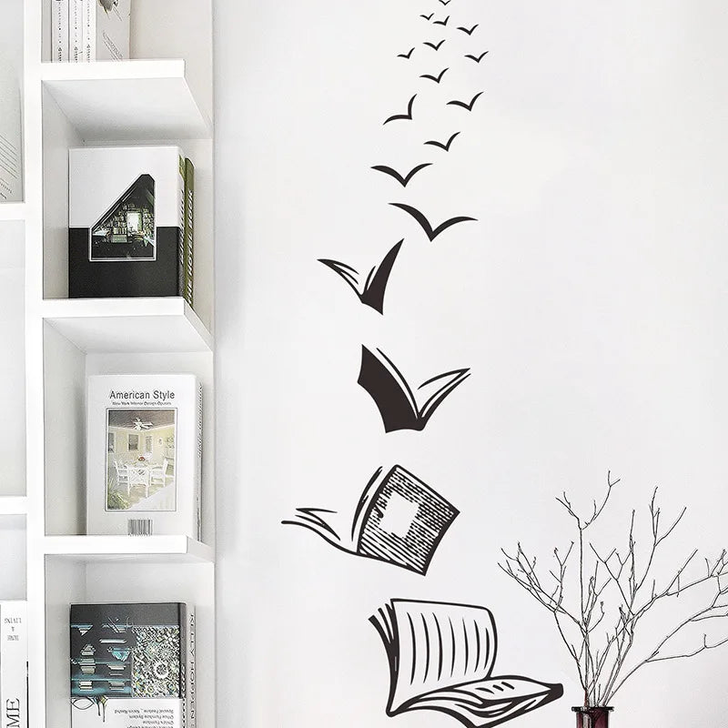 1PCS books textbooks thought bedroom living room entrance dormitory home decoration wall stickers self-adhesive-HomeDecorDecals_com