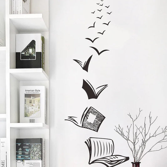 1PCS books textbooks thought bedroom living room entrance dormitory home decoration wall stickers self-adhesive-HomeDecorDecals_com