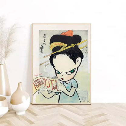 Y-Yoshitomo Nara Art Lovely melancholy Poster HD sticky wall waterproof home living room bedroom Dorm bar aesthetic decoration-HomeDecorDecals_com