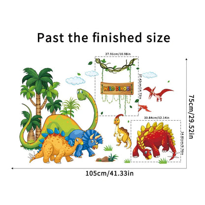 Large Cartoon Dinosaur Wall Stickers for Kids Room-HomeDecorDecals_com
