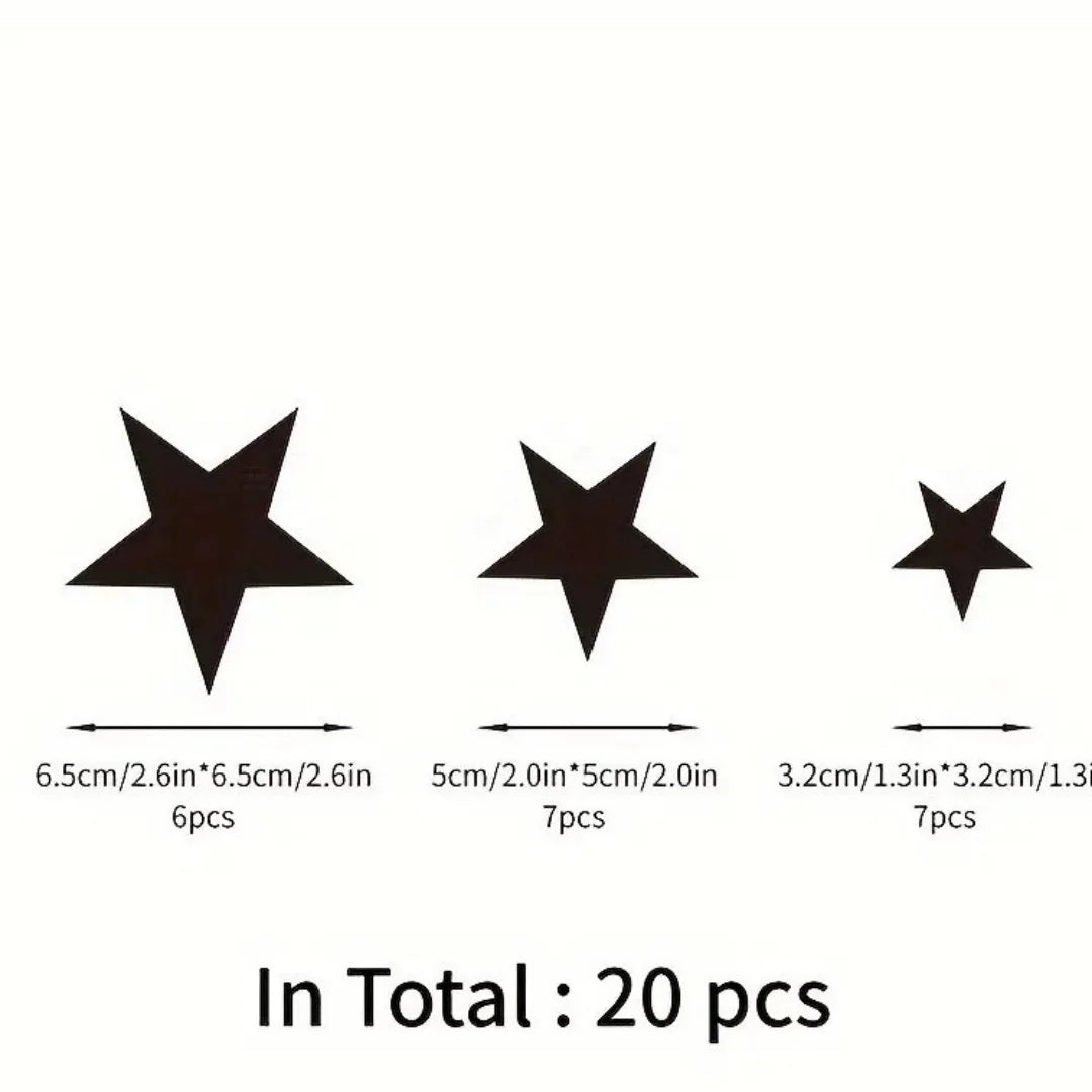 20pcs/1set Star Wall Sticker 3D Acrylic Irregular Mirror Vanity Living Room Decoration Cartoon Wall Stickers for Room Home Decor-HomeDecorDecals_com