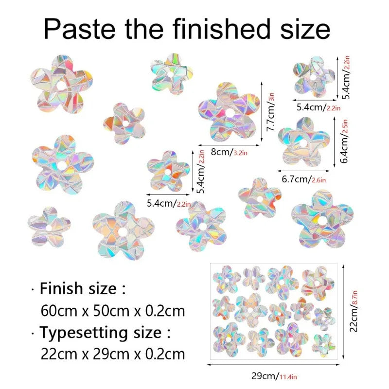 29 Stylels Rainbow Maker Sun Catcher Wall Stickers Cat Bird Star Mushroom Moon Sun DIY Window Glass Electrostatic Prisms Sticker-HomeDecorDecals_com