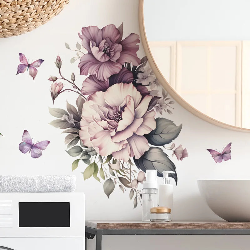 Branches Flower and Birds Wall Decal | Home Decor decorative wall feature by HomeDecorDecals.