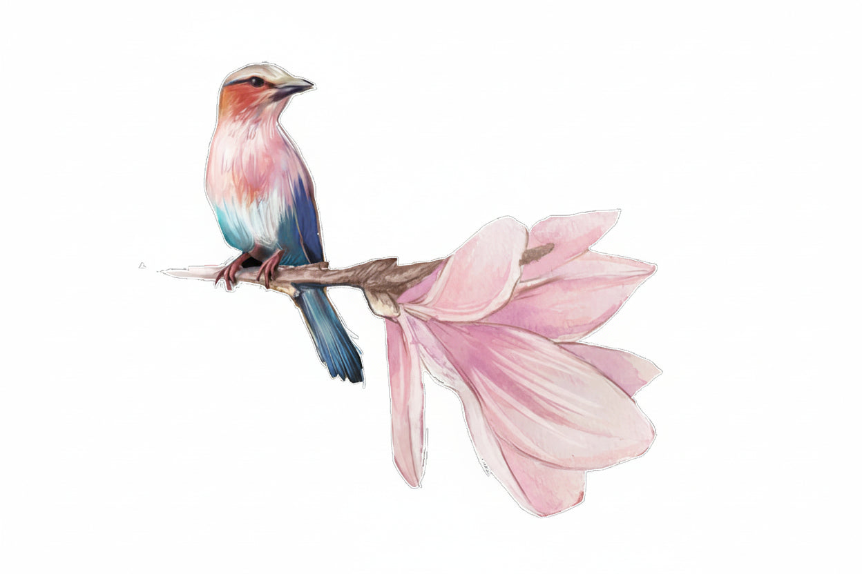 T148# Hand painted Parrot Wall Sticker Bathroom Toilet Decor Living Room Cabinet Home Decoration Decals-HomeDecorDecals_com