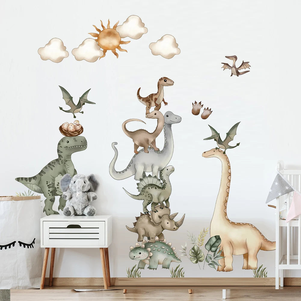 Dinosaur Park Wall Stickers Baby Room Bedroom Living Room Wall Stickers Art Wall Stickers Mural Paintings-HomeDecorDecals_com