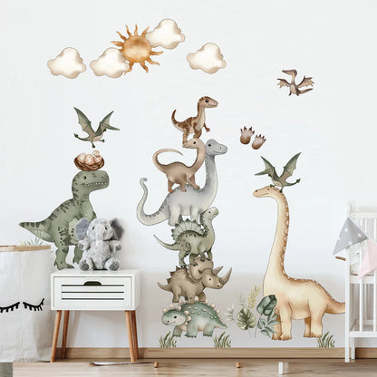 Dinosaur Park Wall Stickers Baby Room Bedroom Living Room Wall Stickers Art Wall Stickers Mural Paintings-HomeDecorDecals_com