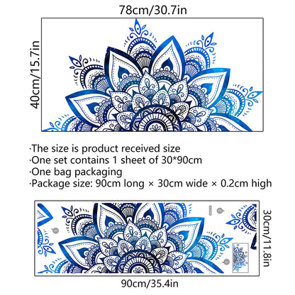 Alternative angle of Mandala Lotus Flower Datura Zen Wall Decal | Home Decor by HomeDecorDecals.