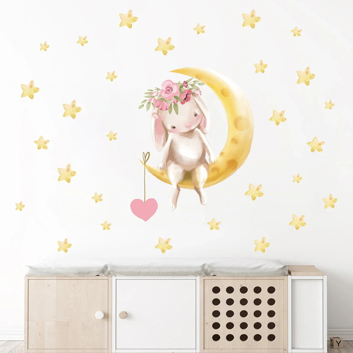 Cartoon Pink Elephant Wall Decal-HomeDecorDecals_com