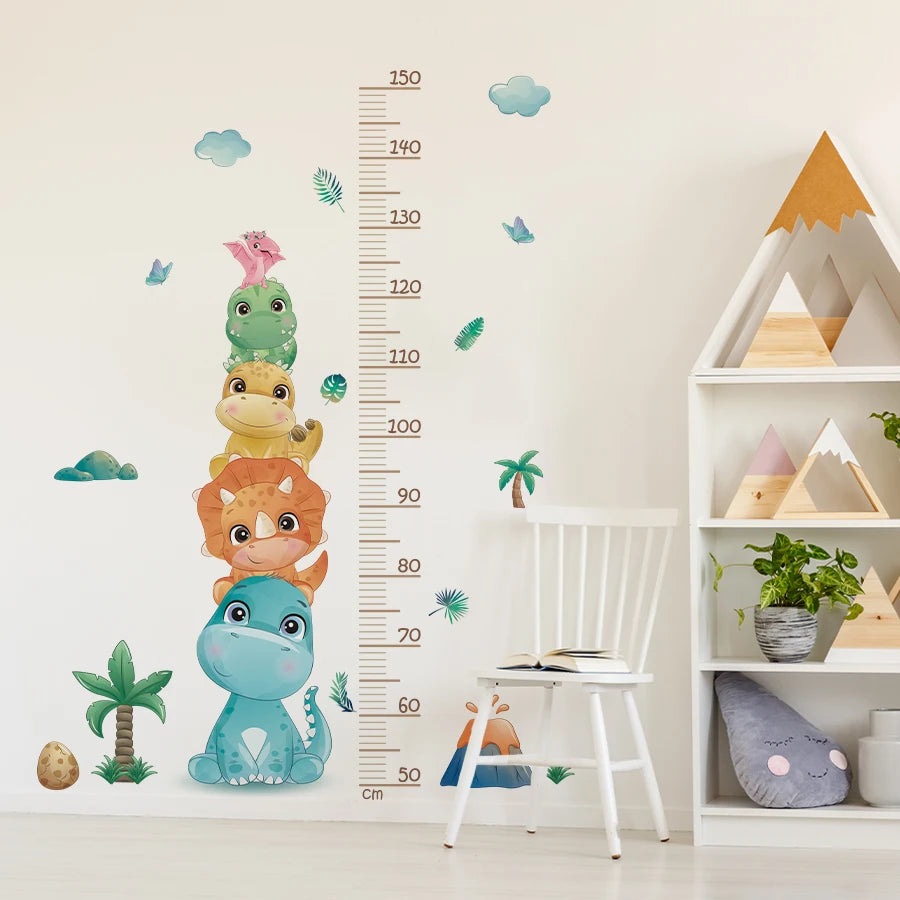 Cute Unicorn Animals Height Measurement Wall Stickers for Kids Room Bedroom Nursery Home Decoration Wall Decals-HomeDecorDecals_com