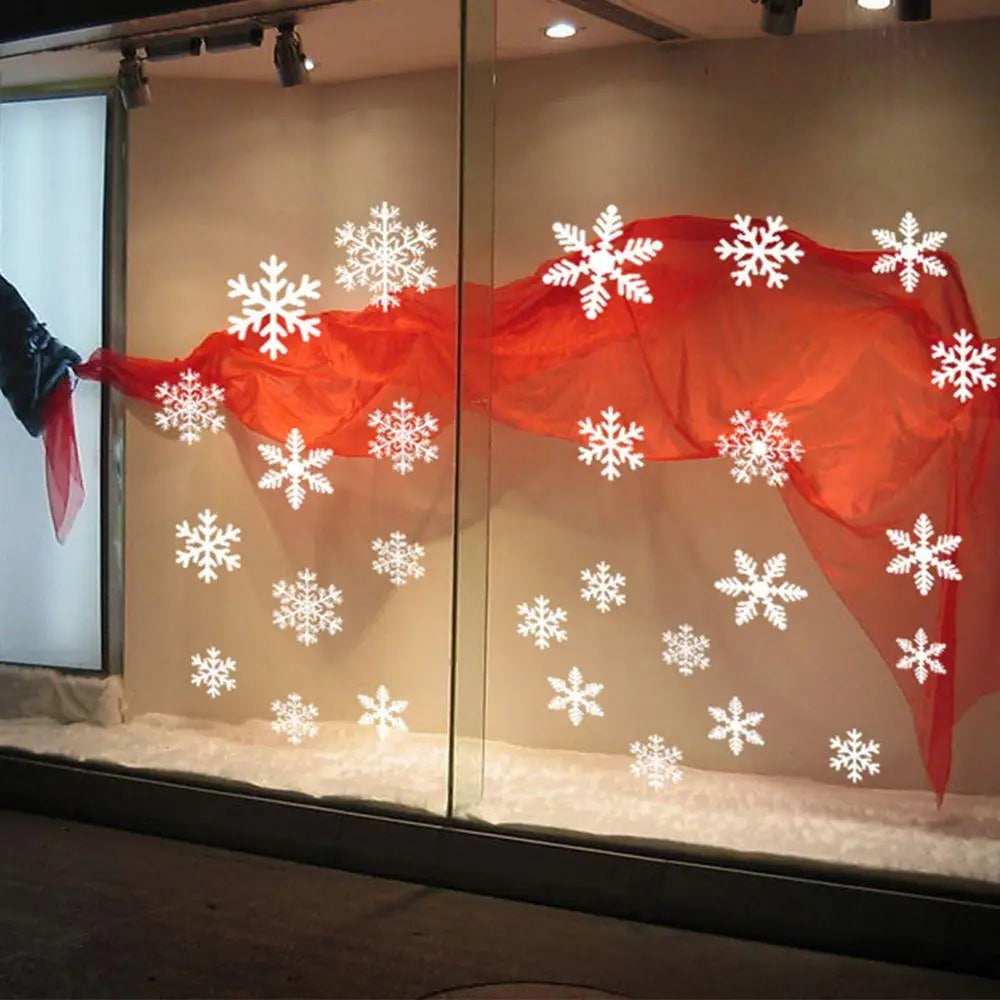 Close-up view of Christmas Snowflakes Wall Decal | Home Decor by HomeDecorDecals.