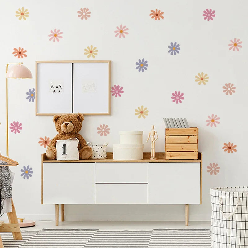 Daisy Floral Interior Wall Decal | Home Decor design details by HomeDecorDecals.